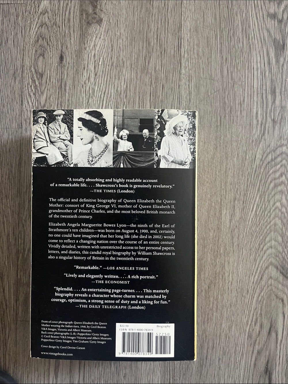 The Queen Mother by William Shawcross - Black & Cream Paperback - Picture 2 of 3